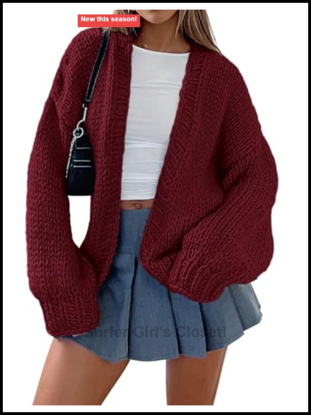 Open Front Cardigan Sweater Women Loose Fit Knit Chunky Long Sleeve Fall